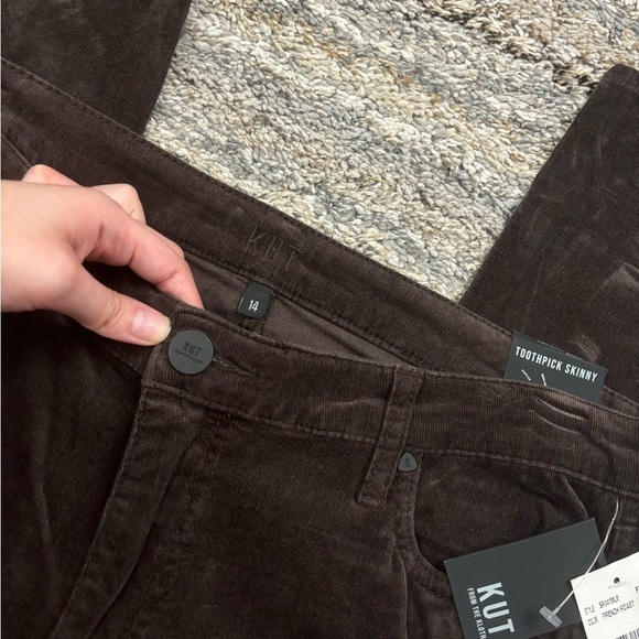 KUT From The Kloth Corduroy Toothpick Skinny Jeans Sz 14 NWT | KUT Skinny Jeans- - Picture 10 of 15